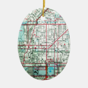 Vintage Karte BALTIMORES Keramikornament