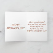 Vintage Karte Bambi Mutter Tagesmit niedlicher (Innenseite)