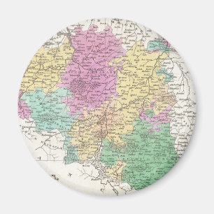 Vintage Karte Belgiens (1827) Magnet