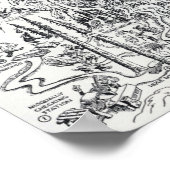 Vintage Karte Berg Rainier Pictorial Travel Poster (Ecke)