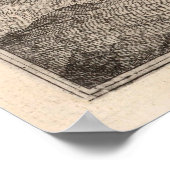 Vintage Karte Bergen Norwegen (1588) Poster (Ecke)