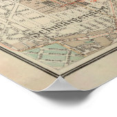 Vintage Karte Berlin Deutschland (1904) Poster (Ecke)