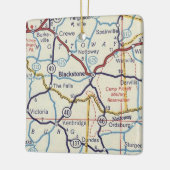 Vintage Karte Blackstone VA Keramikornament (Links)