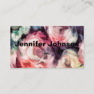 Vintage Karte, Blume Visitenkarte