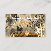 Vintage Karte, Blume Visitenkarte (Rückseite)