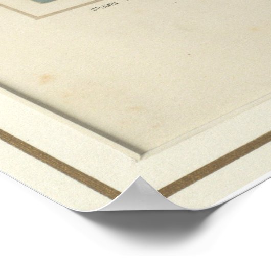 Vintage Karte Boston MA (1850) Poster (Ecke)