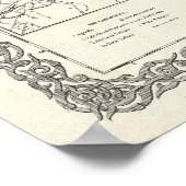 Vintage Karte Brasiliens (1855) Poster (Ecke)