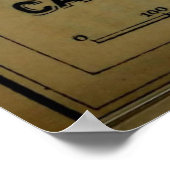 Vintage Karte Carcassonne Frankreich (1895) Poster (Ecke)