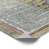 Vintage Karte Carta Marina Skandinavien Poster (Ecke)