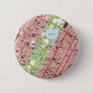 Vintage Karte Central Park New York City Button