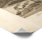 Vintage Karte Chattanooga (1886) Poster (Ecke)