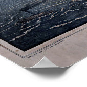 Vintage Karte Chicagos (1857) Poster (Ecke)