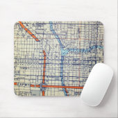 Vintage Karte Chicagos, IL Mousepad (Mit Mouse)