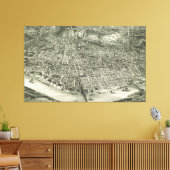 Vintage Karte Cincinnati (1900) Leinwanddruck (Insitu (Wohnzimmer))