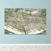 Vintage Karte Cincinnati (1900) Leinwanddruck (Insitu (Holzboden))