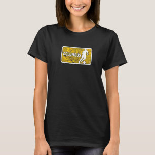 Vintage Karte Columbus Soccer Player Street T-Shirt