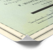 Vintage Karte Costa Ricas (1889) Poster (Ecke)