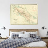 Vintage Karte Costa Ricas (1903) Leinwanddruck (Insitu (Schlafzimmer))
