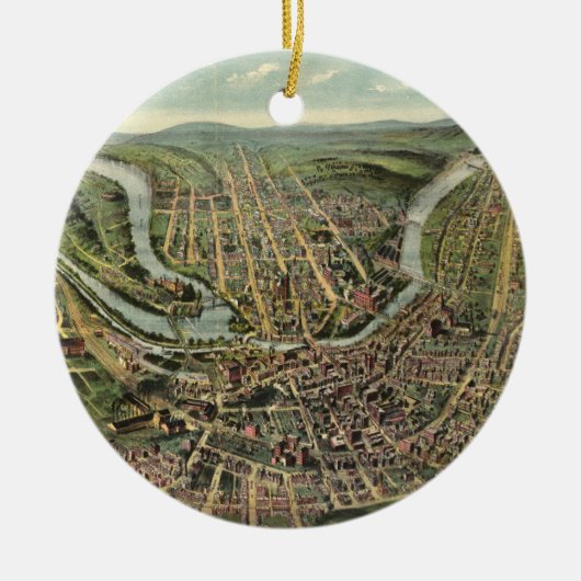 Vintage Karte Cumberland MD (1906) Keramikornament (Vorne)