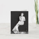 Vintage Karte "Dame Draped in Silk" (Vorderseite)