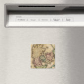 Vintage Karte Dänemarks (1831) Magnet (In Situ (Geschirrspüler))