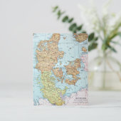 Vintage Karte Dänemarks (1905) (Stehend Vorderseite)