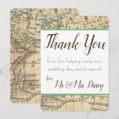 Vintage Karte Dankeschön Karte (Vorne/Hinten)