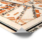 Vintage Karte Darmstadt Deutschland (1905) Poster (Ecke)