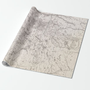 Vintage Karte der Adirondacks New York Geschenkpapier