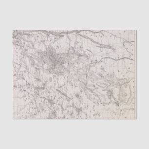 Vintage Karte der Adirondacks New York Seidenpapier