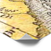 Vintage Karte der Außenbanken (1818) Poster (Ecke)