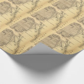 Vintage Karte der Außenbanken (1862) Geschenkpapier (Ecke)