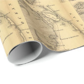 Vintage Karte der Außenbanken (1862) Geschenkpapier (Rolleneckpunkt)