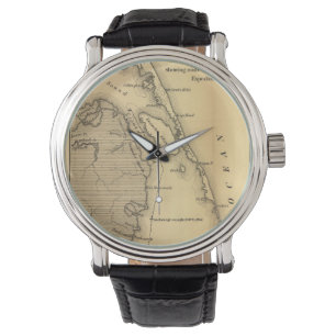 Vintage Karte der äußeren Banken (1862) Armbanduhr