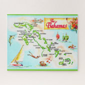 Vintage Karte der Bahama-Inseln Puzzle (Horizontal)