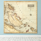 Vintage Karte der Bahamas (1823) Leinwanddruck (Insitu (Holzboden))