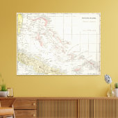 Vintage Karte der Bahamas (1901) Leinwanddruck (Insitu (Wohnzimmer))