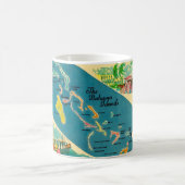 Vintage Karte der Bahamas Kaffeetasse (Mittel)