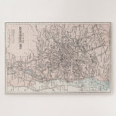 Vintage Karte der Berge von Adirondack (1901) Puzzle (Horizontal)