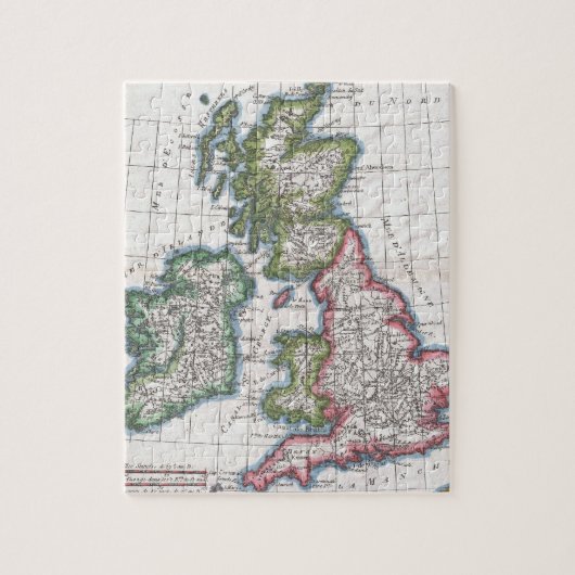 Vintage Karte der britischen Inseln (1780) Puzzle (Vertikal)