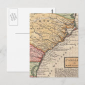 Vintage Karte der Carolinas (1746) (Vorne/Hinten)