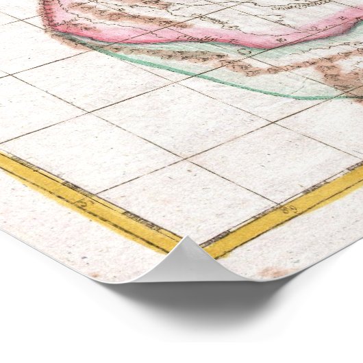 Vintage Karte der Carolinas (1780) Poster (Ecke)