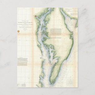 Vintage Karte der Chesapeake Bay