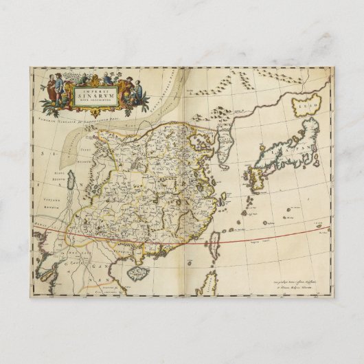 Vintage Karte der China | 1662 (Vorderseite)