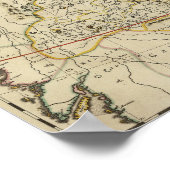 Vintage Karte der China | 1662 Poster (Ecke)