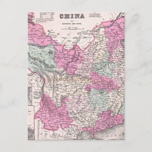 Vintage Karte der China (1862) (Vorderseite)