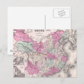 Vintage Karte der China (1862) (Vorne/Hinten)