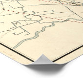 Vintage Karte der China Shanghai (1918) Poster (Ecke)