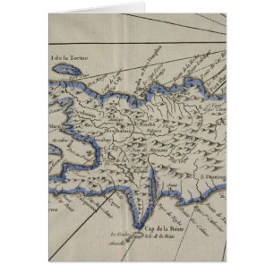 Vintage Karte der Dominikanischen Republik (1750)