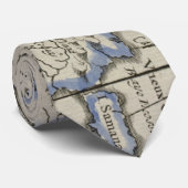 Vintage Karte der Dominikanischen Republik (1750) Krawatte (Gerollt)